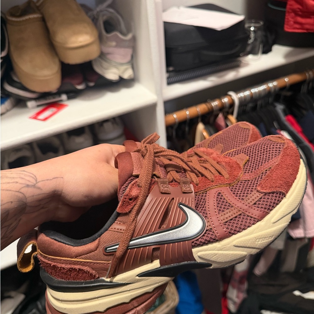 Nike Rust and Silver Athletic Shoes